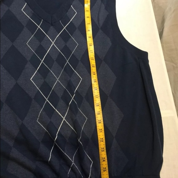 Alan flusser golf men’s XXL argyle sweater vest - Picture 3 of 6